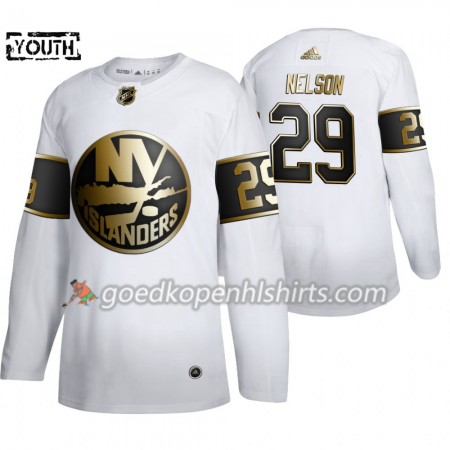New York Islanders Brock Nelson 29 Adidas 2019-2020 Golden Edition Wit Authentic Shirt - Kinderen